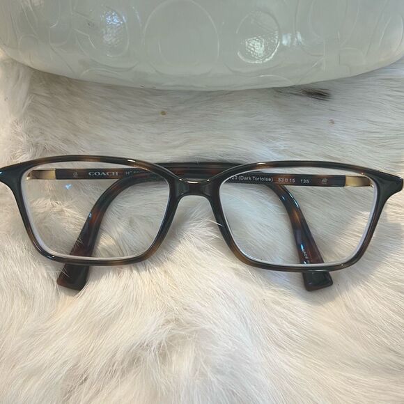 COACH Tortoise Shell Glasses W/ Case - Picture 2 of 8